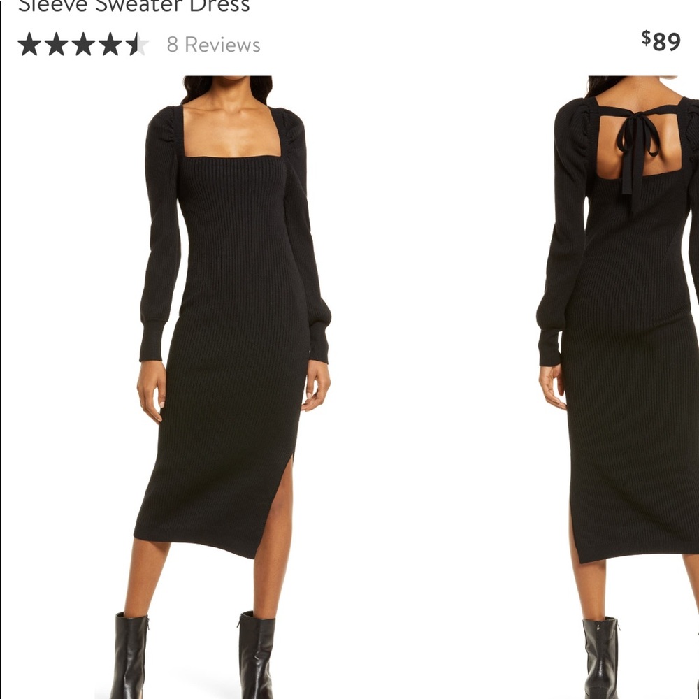 Nordstrom Black sweater dress size Medium